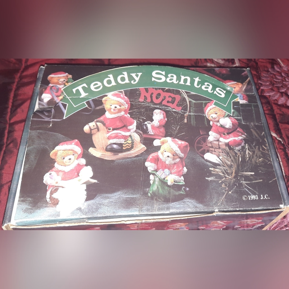 Vintage J.C. teddy santas